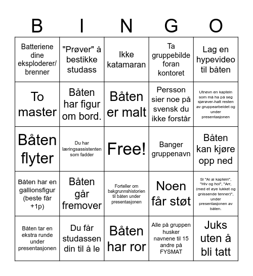 Teknostart 2023 Bingo Card