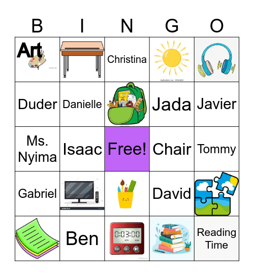 CLASSROOM BINGO Card