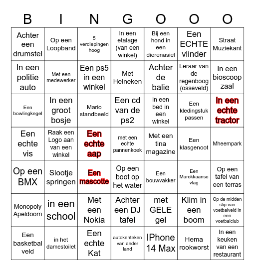 Foto Bingo Card