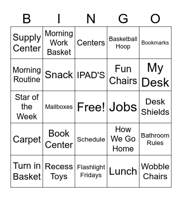 Getting to Know Our Classroom Bingo Card