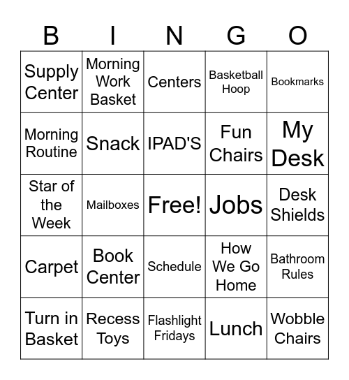 Getting to Know Our Classroom Bingo Card