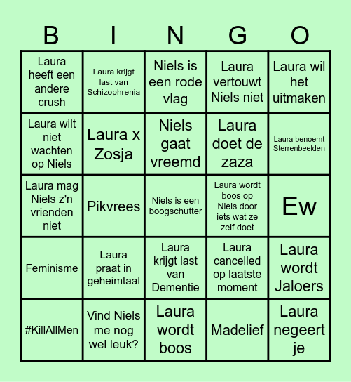 Laura Bingo Card