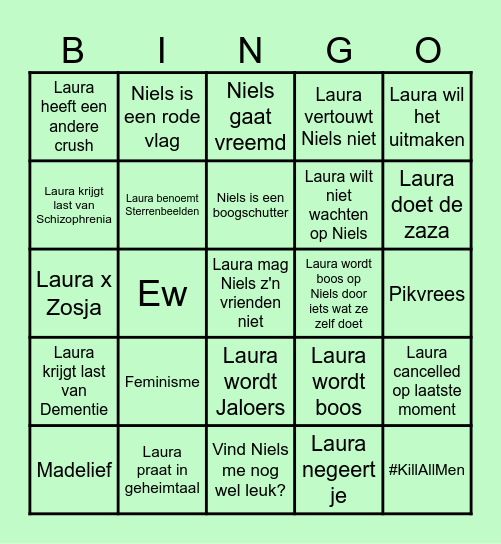 Laura Bingo Card