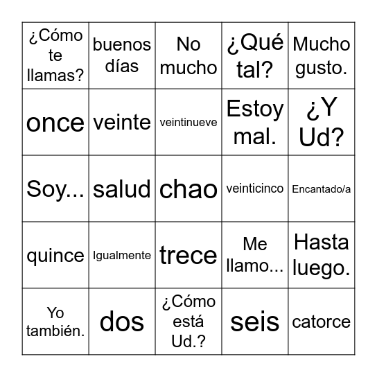 Ch 1 - Whole Chapter Bingo Card