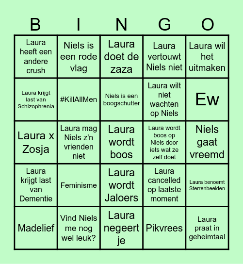 Laura Bingo Card