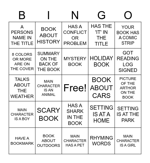 BOOK Bingo Card