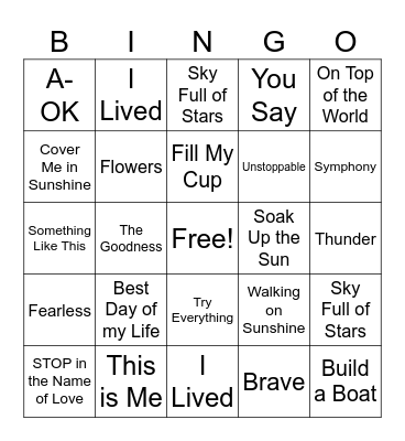Izzy's Bingo Board Bingo Card