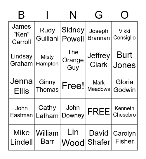Let's Go Georgia! Bingo Card
