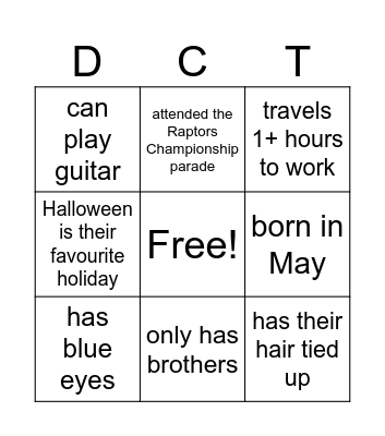 TOWN HALL BINGO Card