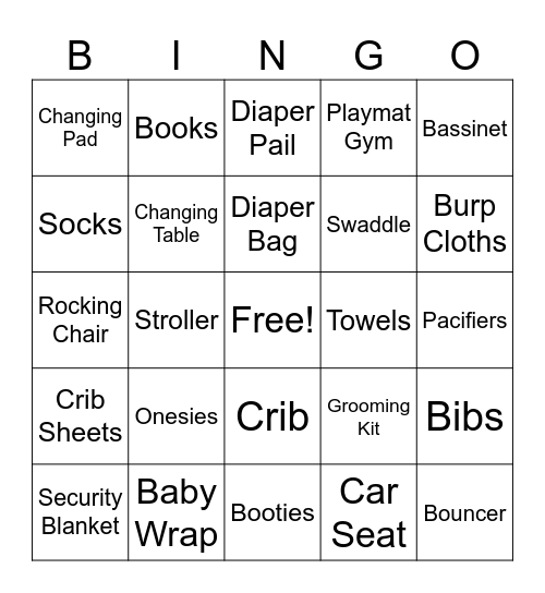 Baby Dugan Bingo Card