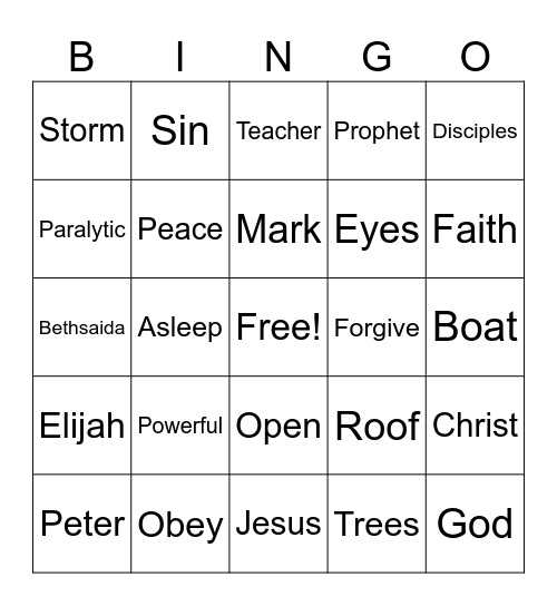 VBS Bingo Card Bingo Card