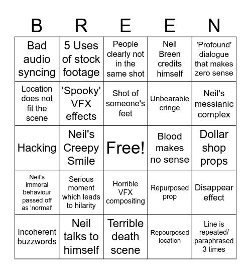 BREEN-Go Bingo Card