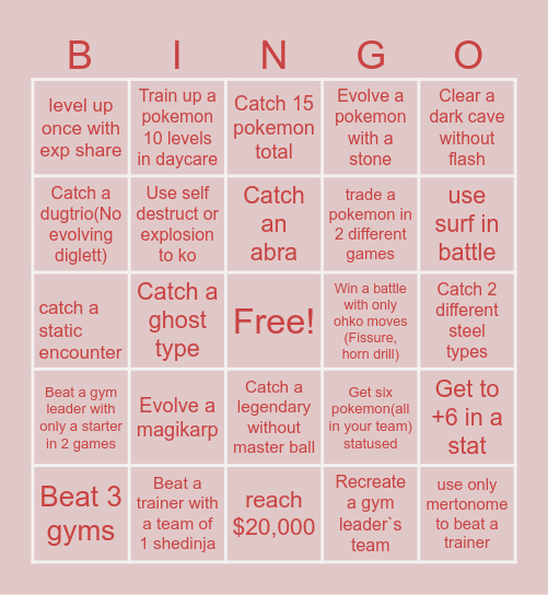 Sasta bingo Card