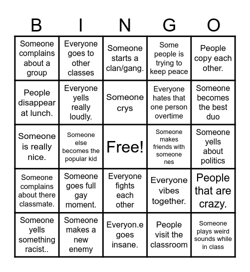 Bingo Card