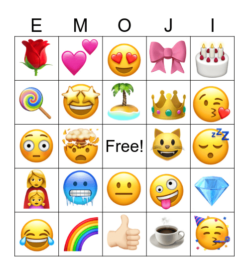 Emoji Bingo Card