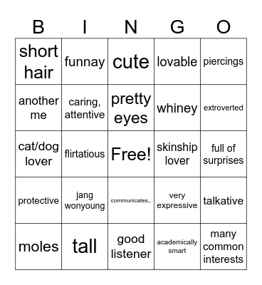 my typa girl Bingo Card