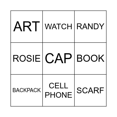 BINGO Card