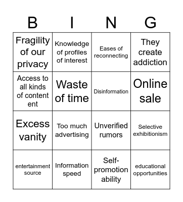 SOCIAL MEDIA Bingo Card