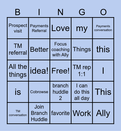 MN SBS Bingo! Bingo Card