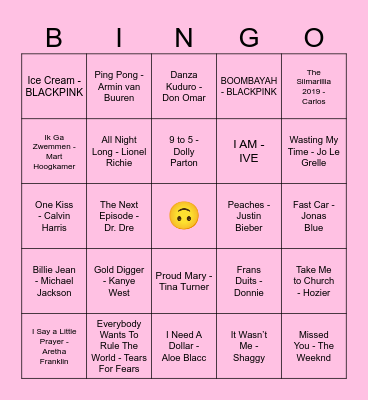 Muziekbingo Card