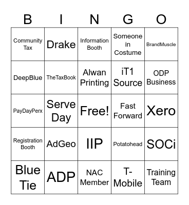 Liberty Tax Vendor Bingoe Bingo Card