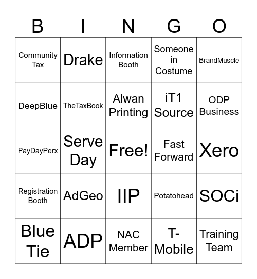 Liberty Tax Vendor Bingoe Bingo Card