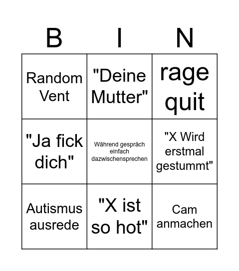 Ash Bingo Card