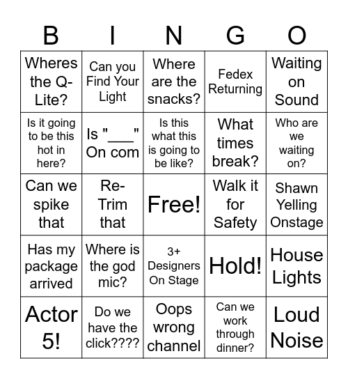 HTST 1st Day of Tech Bingo Card