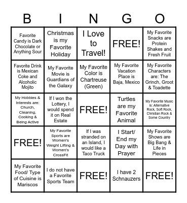 Meet Me Bingo Card