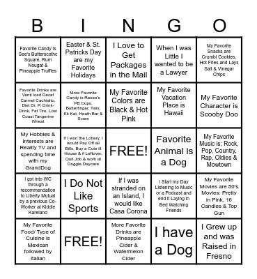 Meet Me Bingo Card