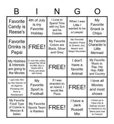 Meet Me Bingo Card