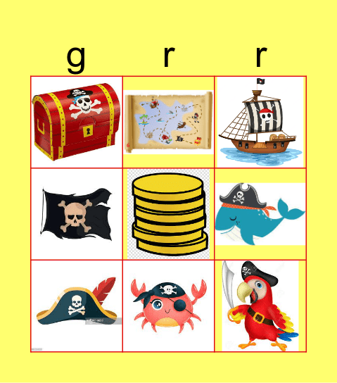 Pirate Bingo Card