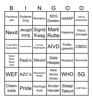 Wappie Bingo Card