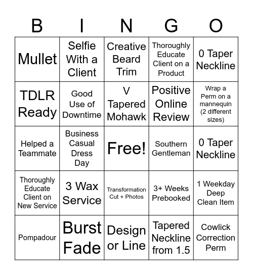 BINGO Card