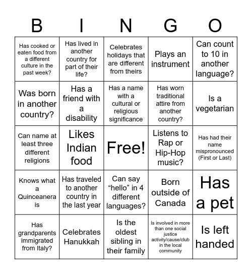Who Are You? Connecting Our Roots 2023 Bingo Card