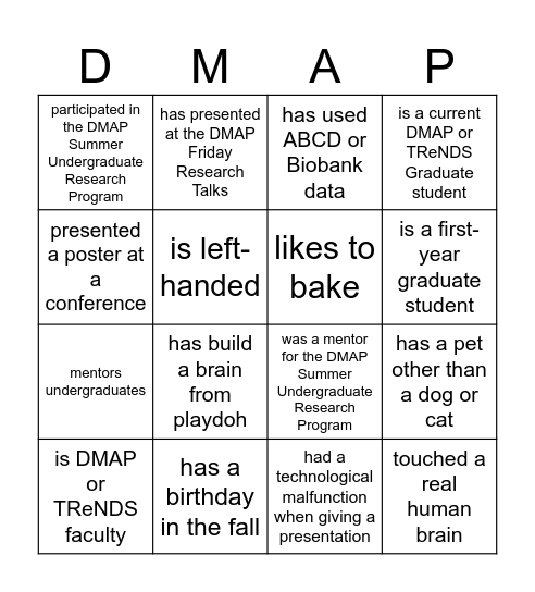 2023 D-MAP Kickoff Bingo Card
