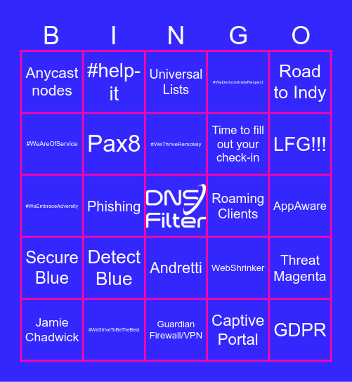DNSFilter BINGO!!! Bingo Card