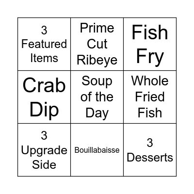 WSG TIC TAC TOE Bingo Card