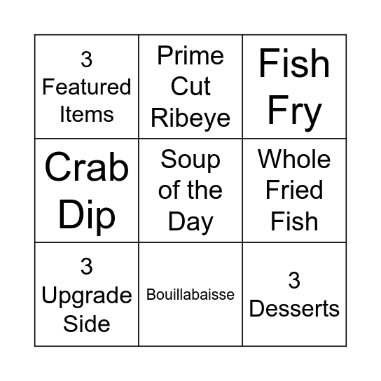 WSG TIC TAC TOE Bingo Card