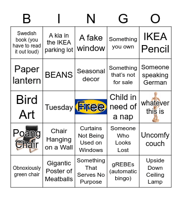 Grebekea Bingo Card