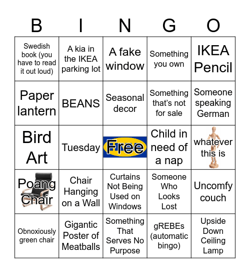 Grebekea Bingo Card
