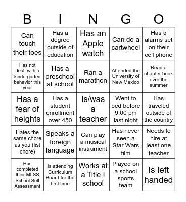 FIND SOMEONE WHO... Bingo Card