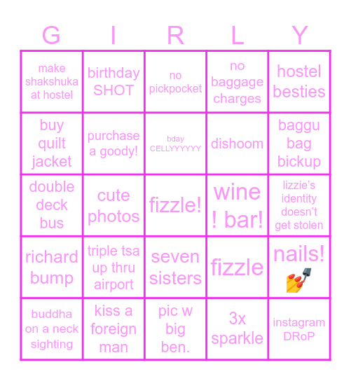 CORE CHAOS BINGO Card