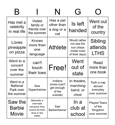 ENG III Bingo Card