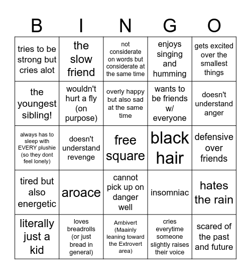 AMBGHOST Bingo Card