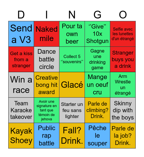 Sam's Card Bingo Card