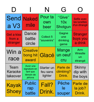 Sam's Card Bingo Card