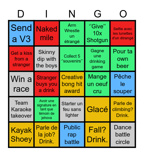 Sam's Card Bingo Card