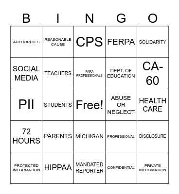 PROFESSIONAL DEVELOPMENT Bingo Card