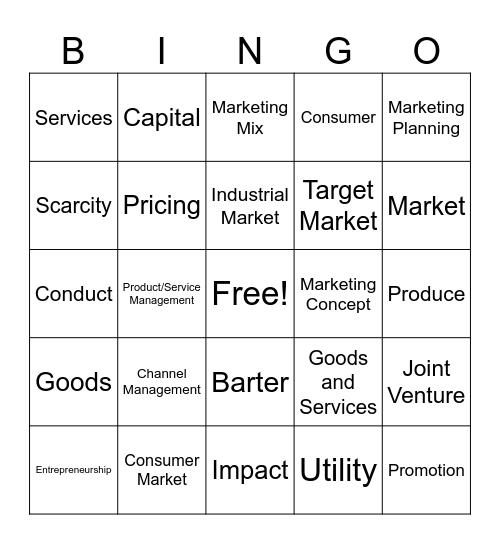 Marketing Buzzword Bingo Card